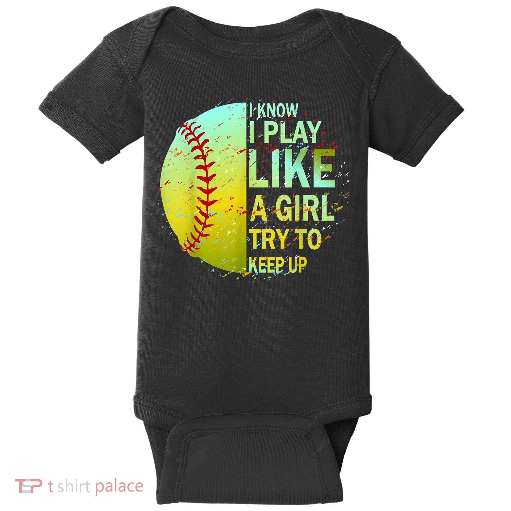 Softball Gift For Girls Baby Bodysuit