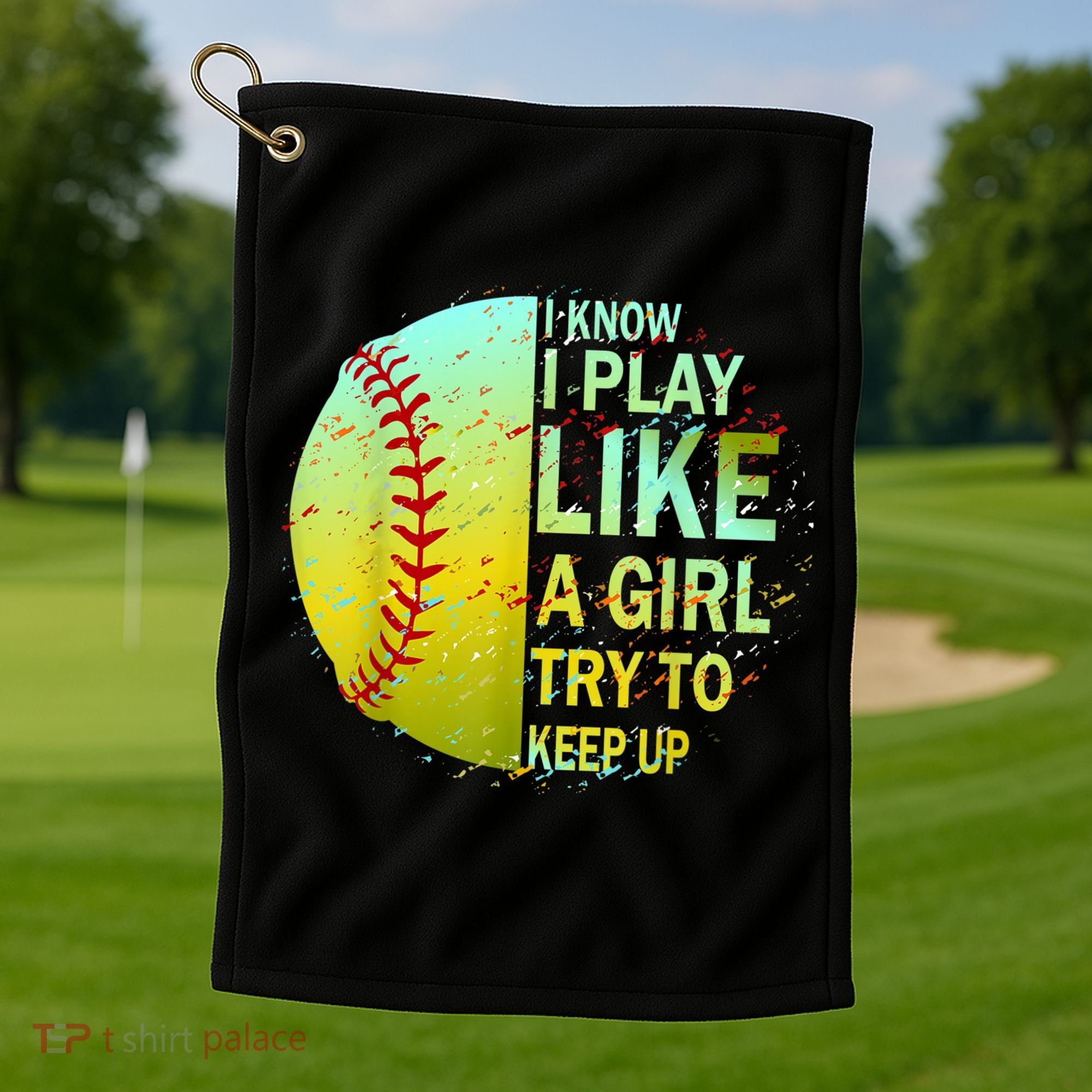 Softball Gift For Girls Golf Towel