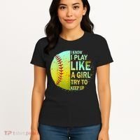 Softball Gift For Girls Women's T-Shirt thumb 4