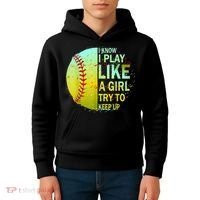 Softball Gift For Girls Kids Hoodie thumb 4