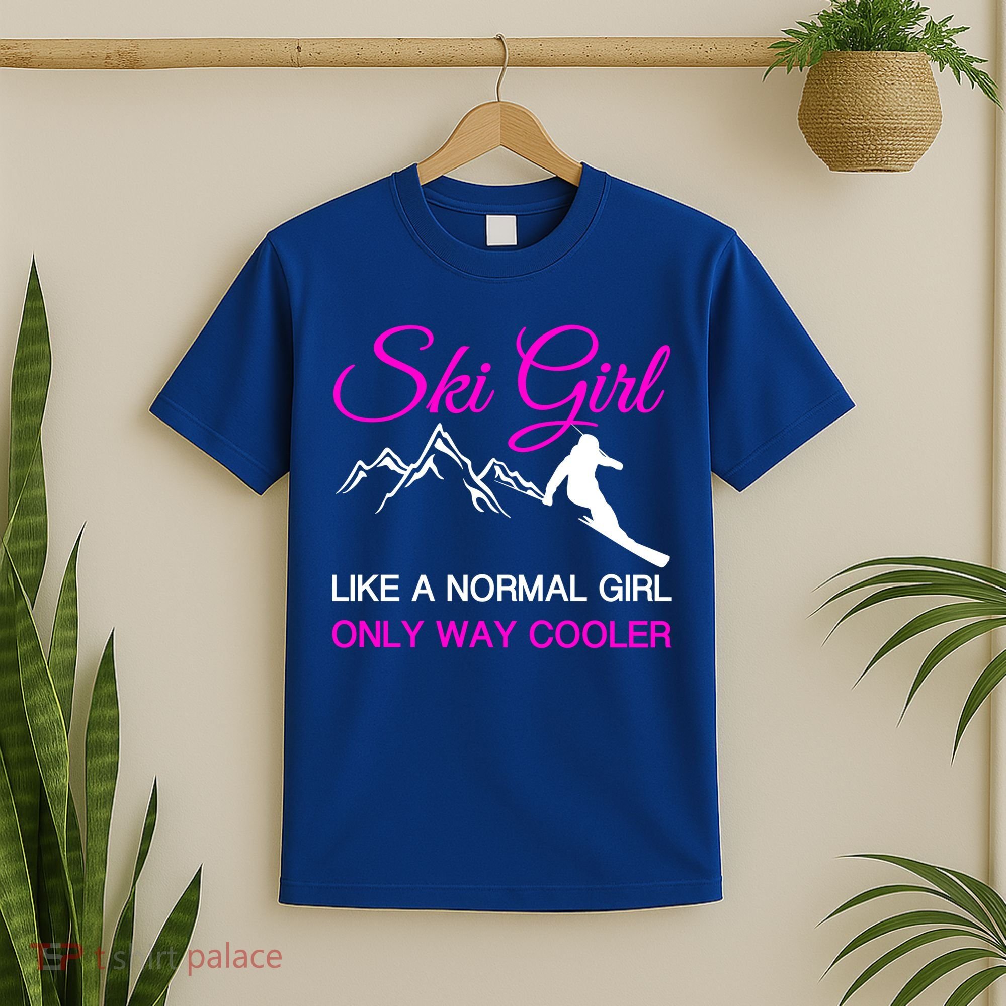 Ski Girl Funny Skiing Gift Girls Winter Sport Lover Gift T-Shirt