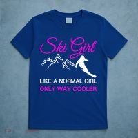 Ski Girl Funny Skiing Gift Girls Winter Sport Lover Gift T-Shirt thumb 5