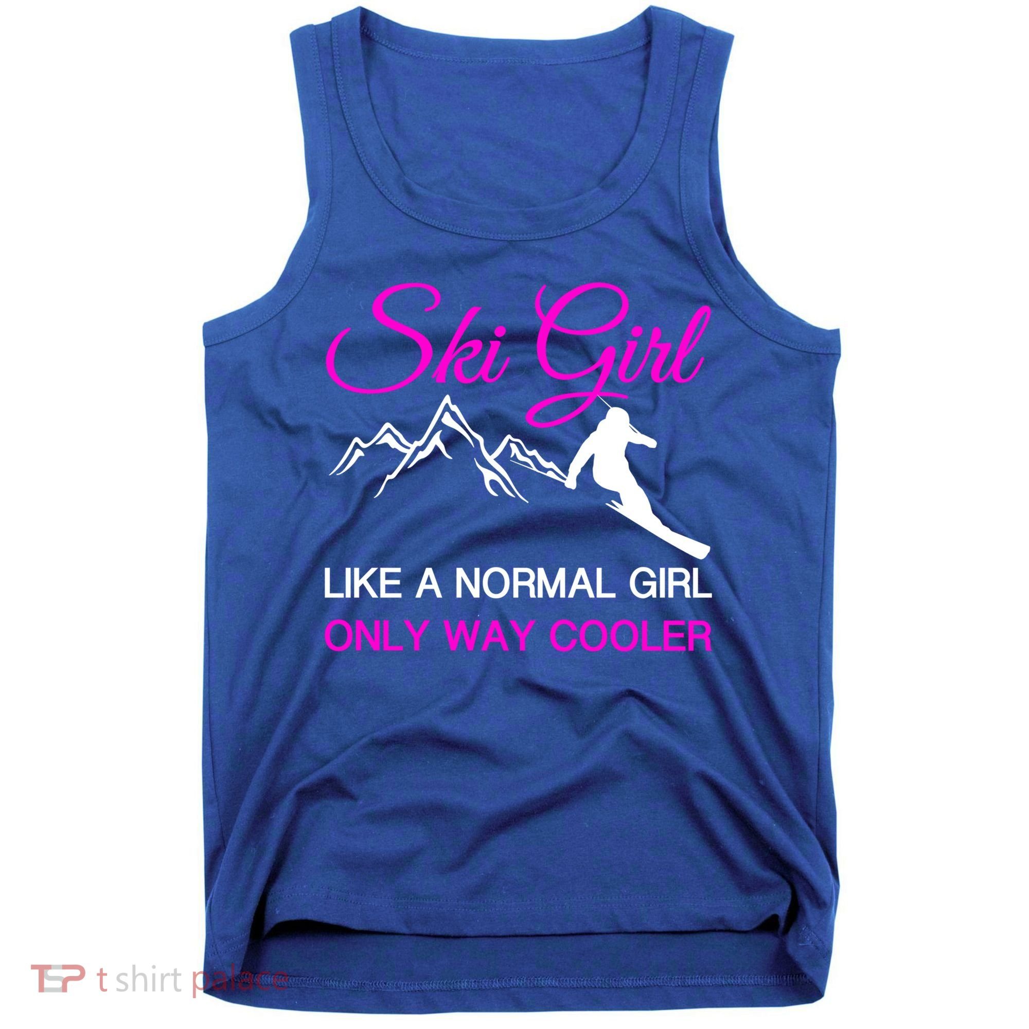 Ski Girl Funny Skiing Gift Girls Winter Sport Lover Gift Tank Top