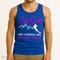 Ski Girl Funny Skiing Gift Girls Winter Sport Lover Gift Tank Top thumb 3