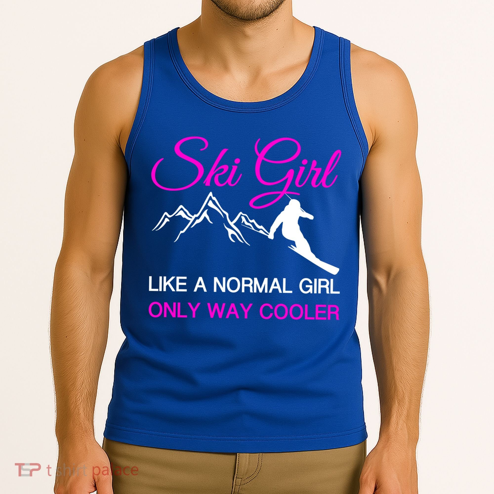 Ski Girl Funny Skiing Gift Girls Winter Sport Lover Gift Tank Top