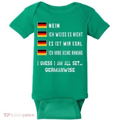 Speaking German Funny Deutsch Student German Language Baby Bodysuit