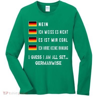 Speaking German Funny Deutsch Student German Language Women's Long Sleeve Shirt