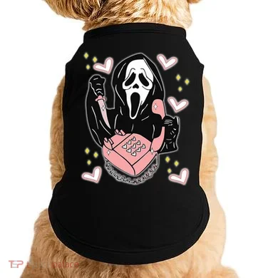 Scary Ghost Face Phone Ghostface Calling Doggie Tank
