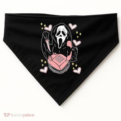 Scary Ghost Face Phone Ghostface Calling USA-Made Doggie Bandana