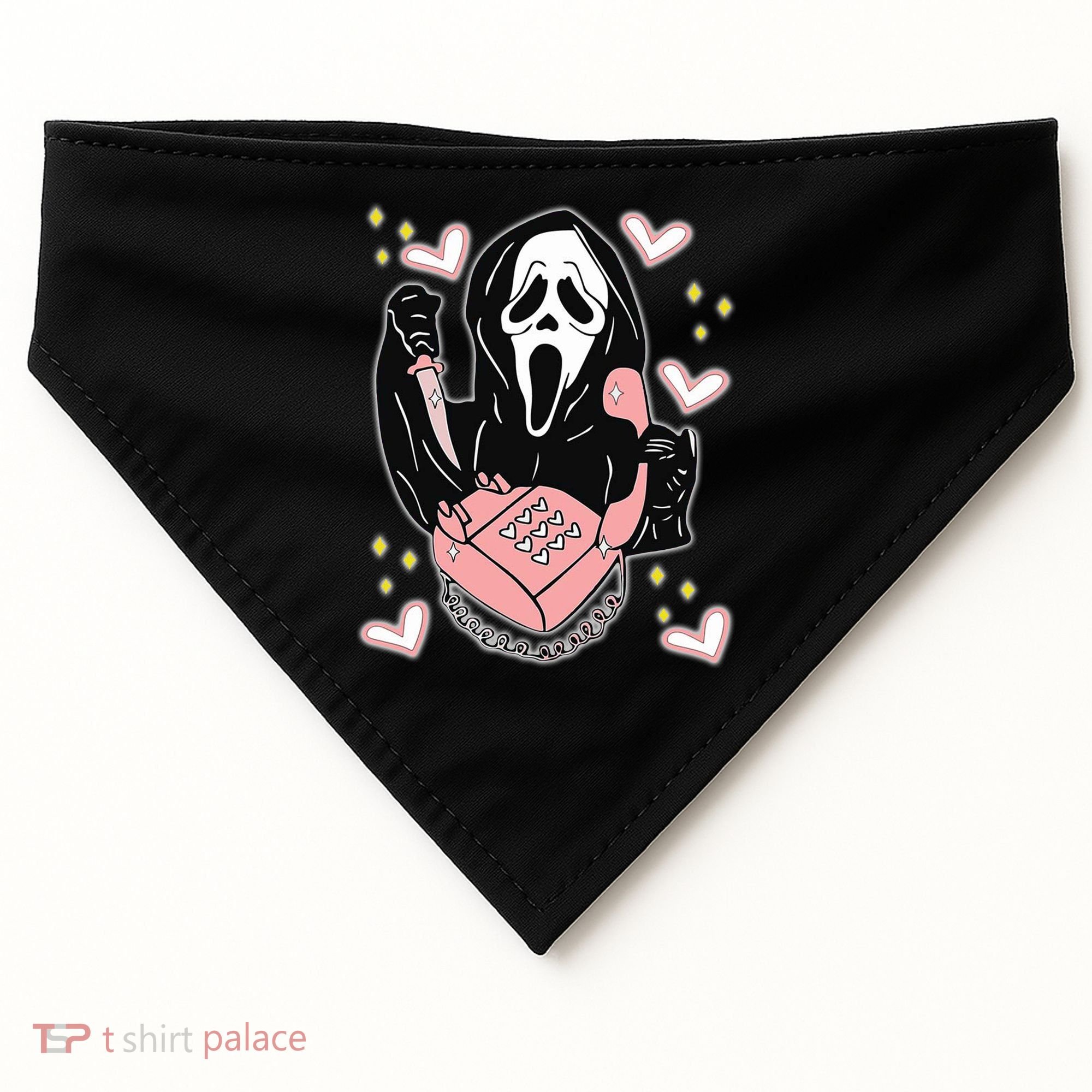 Scary Ghost Face Phone Ghostface Calling USA-Made Doggie Bandana
