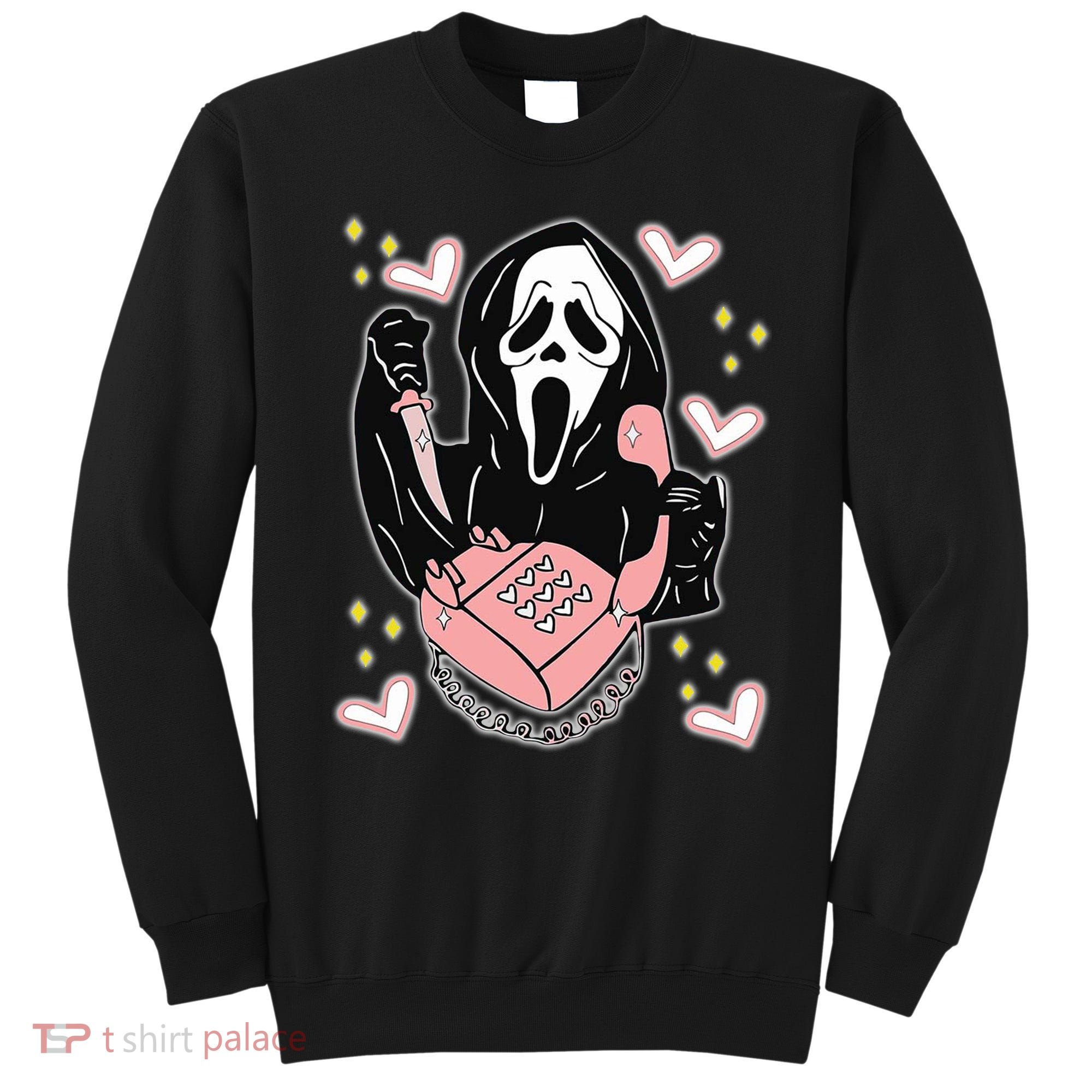 Scary Ghost Face Phone Ghostface Calling Sweatshirt