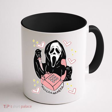 Scary Ghost Face Phone Ghostface Calling Coffee Mug back