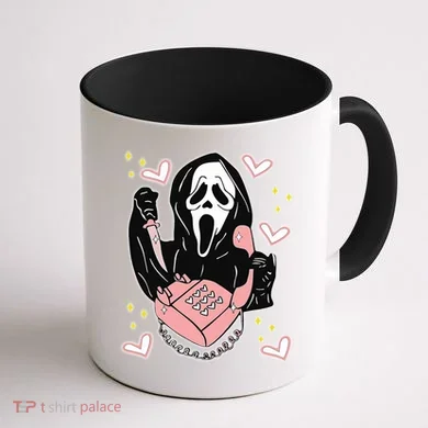 Scary Ghost Face Phone Ghostface Calling Coffee Mug back