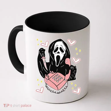 Scary Ghost Face Phone Ghostface Calling Coffee Mug