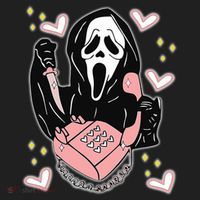 Scary Ghost Face Phone Ghostface Calling Beanie thumb 2