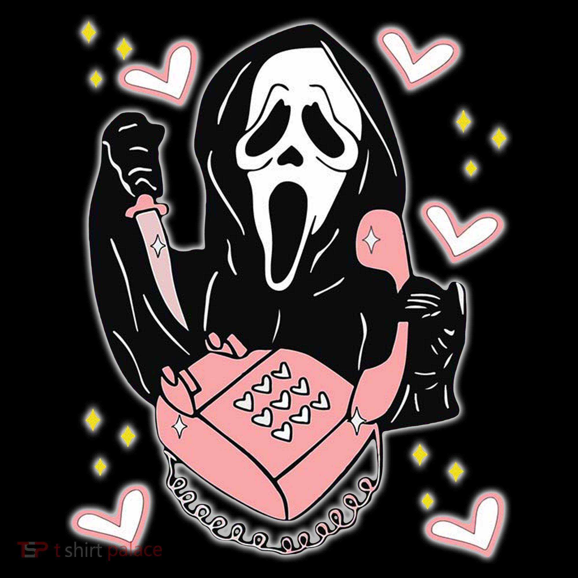 Scary Ghost Face Phone Ghostface Calling Women's Tank Top