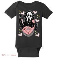 Scary Ghost Face Phone Ghostface Calling Baby Bodysuit thumb 0