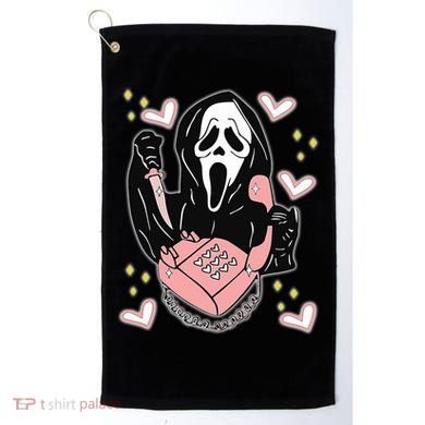 Scary Ghost Face Phone Ghostface Calling Golf Towel