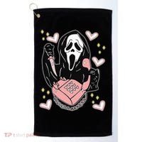 Scary Ghost Face Phone Ghostface Calling Golf Towel thumb 0