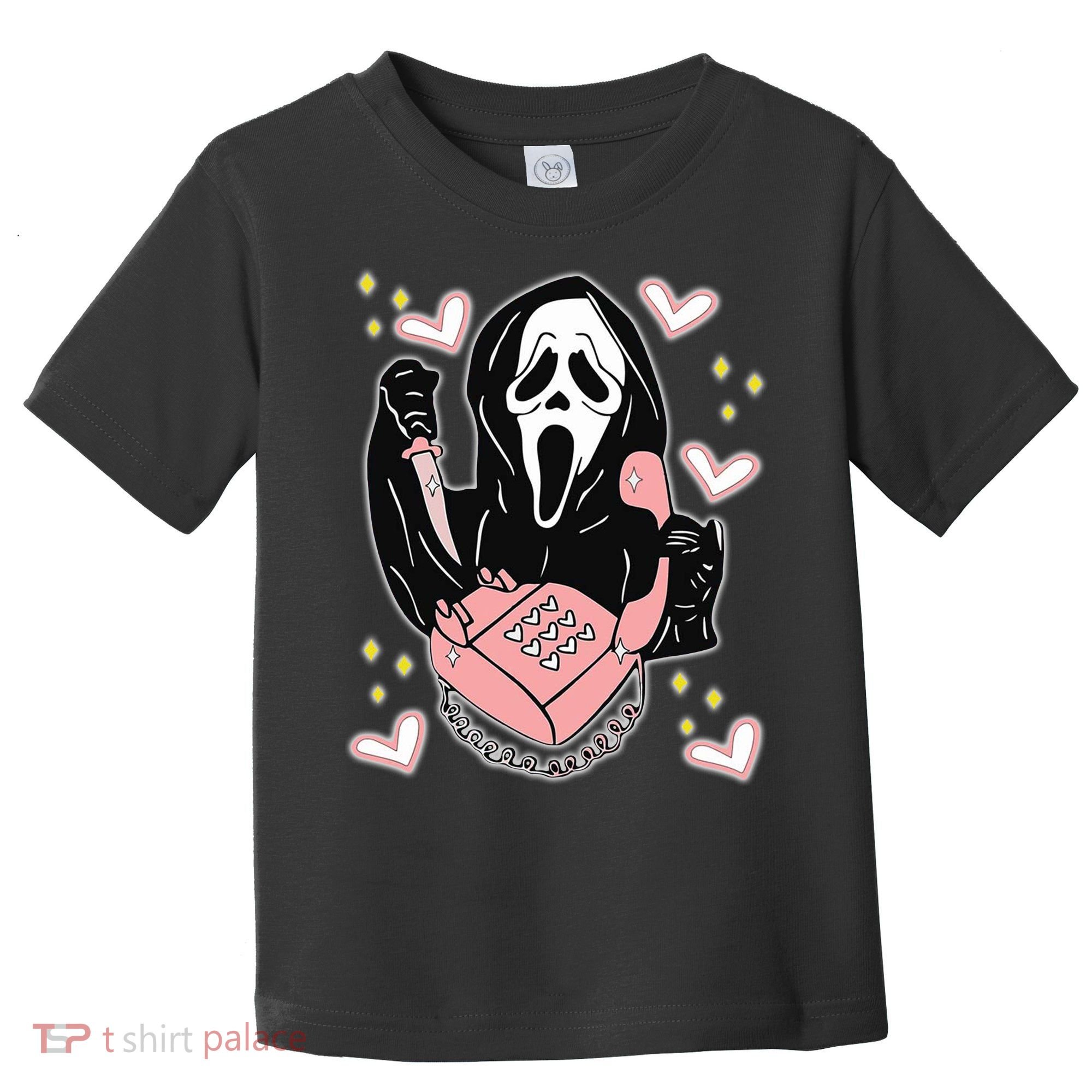 Scary Ghost Face Phone Ghostface Calling Toddler T-Shirt