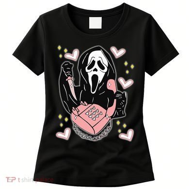 Scary Ghost Face Phone Ghostface Calling Women's T-Shirt