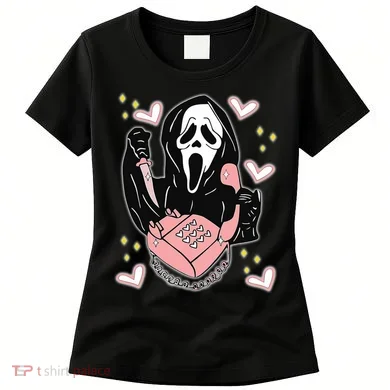 Scary Ghost Face Phone Ghostface Calling Women's T-Shirt