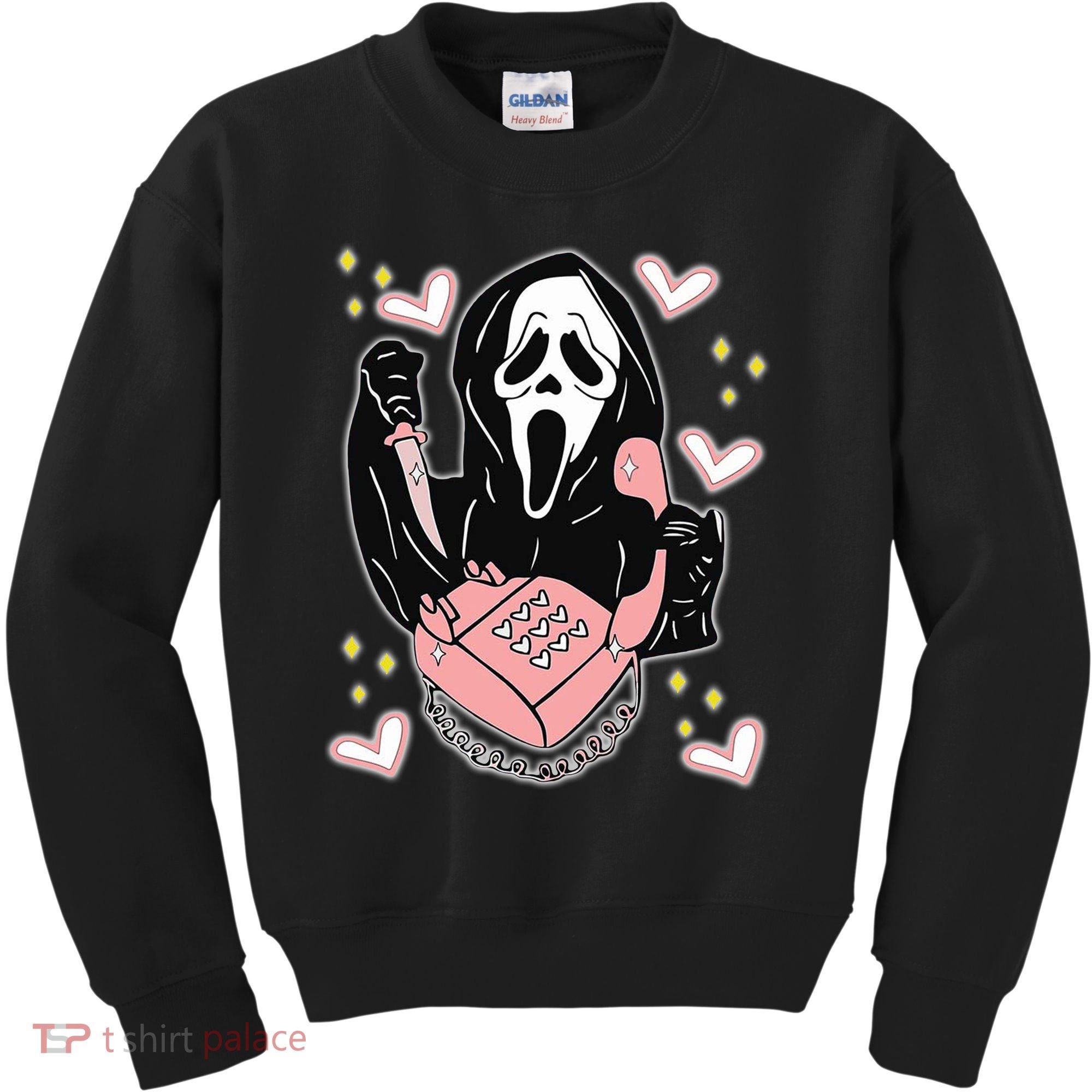 Scary Ghost Face Phone Ghostface Calling Kids Sweatshirt