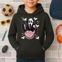 Scary Ghost Face Phone Ghostface Calling Kids Hoodie thumb 2