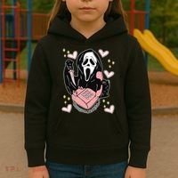 Scary Ghost Face Phone Ghostface Calling Kids Hoodie thumb 3