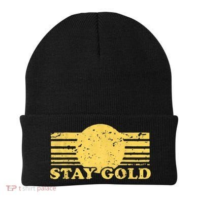 Stay Gold Funny Saying Graphic Gift Beanie