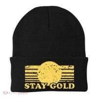 Stay Gold Funny Saying Graphic Gift Beanie thumb 0