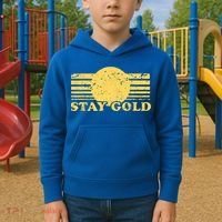 Stay Gold Funny Saying Graphic Gift Kids Hoodie thumb 2