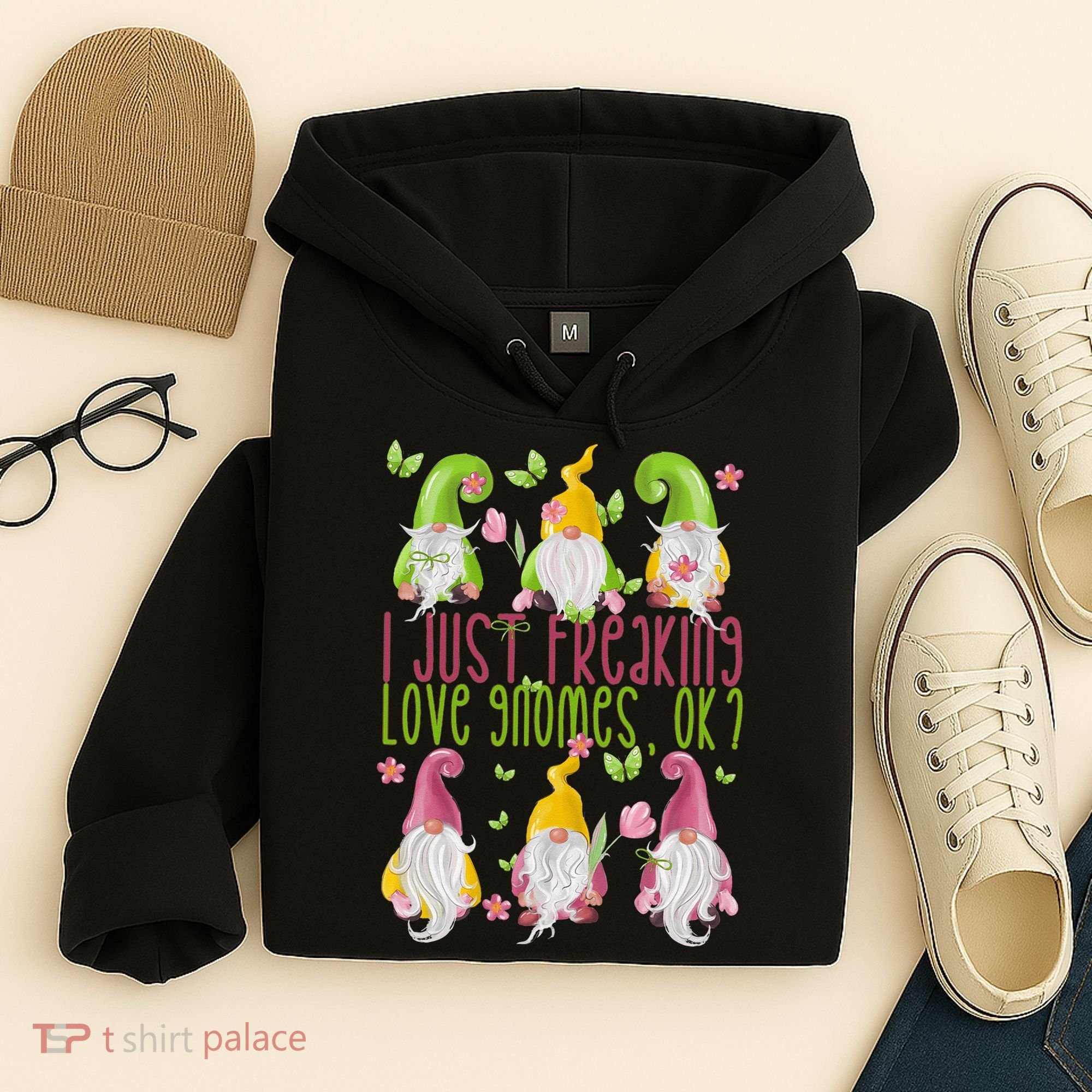 Spring Gnome For Summer I Just Freaking Love Gnomes Hoodie