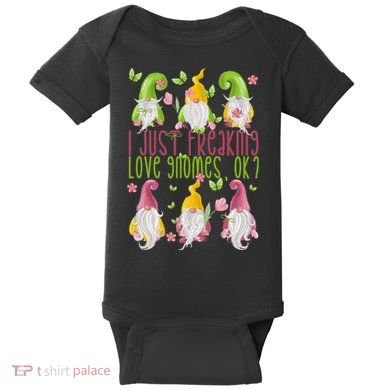 Spring Gnome For Summer I Just Freaking Love Gnomes Baby Bodysuit