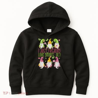 Spring Gnome For Summer I Just Freaking Love Gnomes Kids Hoodie
