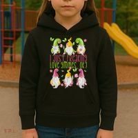 Spring Gnome For Summer I Just Freaking Love Gnomes Kids Hoodie thumb 3