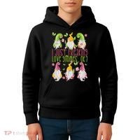 Spring Gnome For Summer I Just Freaking Love Gnomes Kids Hoodie thumb 4