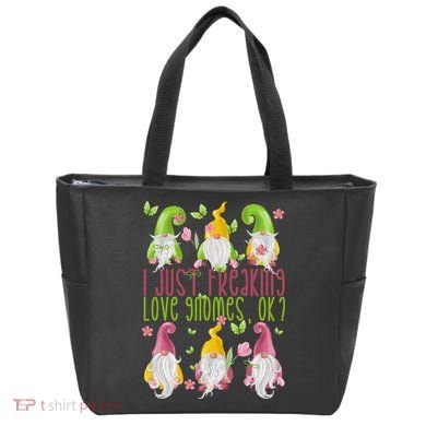 Spring Gnome For Summer I Just Freaking Love Gnomes Tote Bag