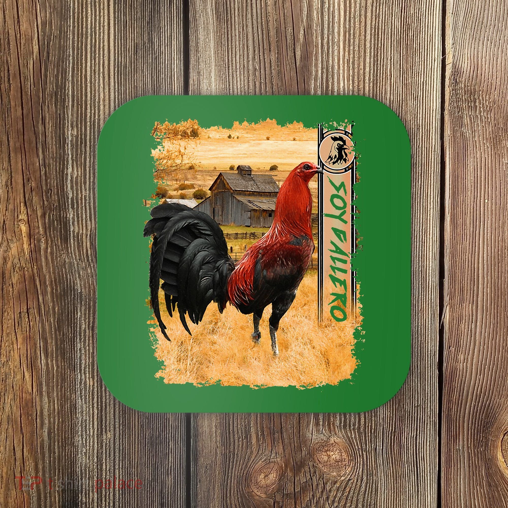 Soy Gallero Gamefowl Rooster Cockfighting Enthusiast Coaster