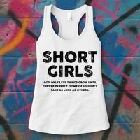 Short Girl God Only Lets Things Grow Until Theyre Perfect Women's Tank Top thumb 3