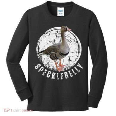 Specklebelly Goose Goose Hunting Speck White Front Kids Long Sleeve Shirt