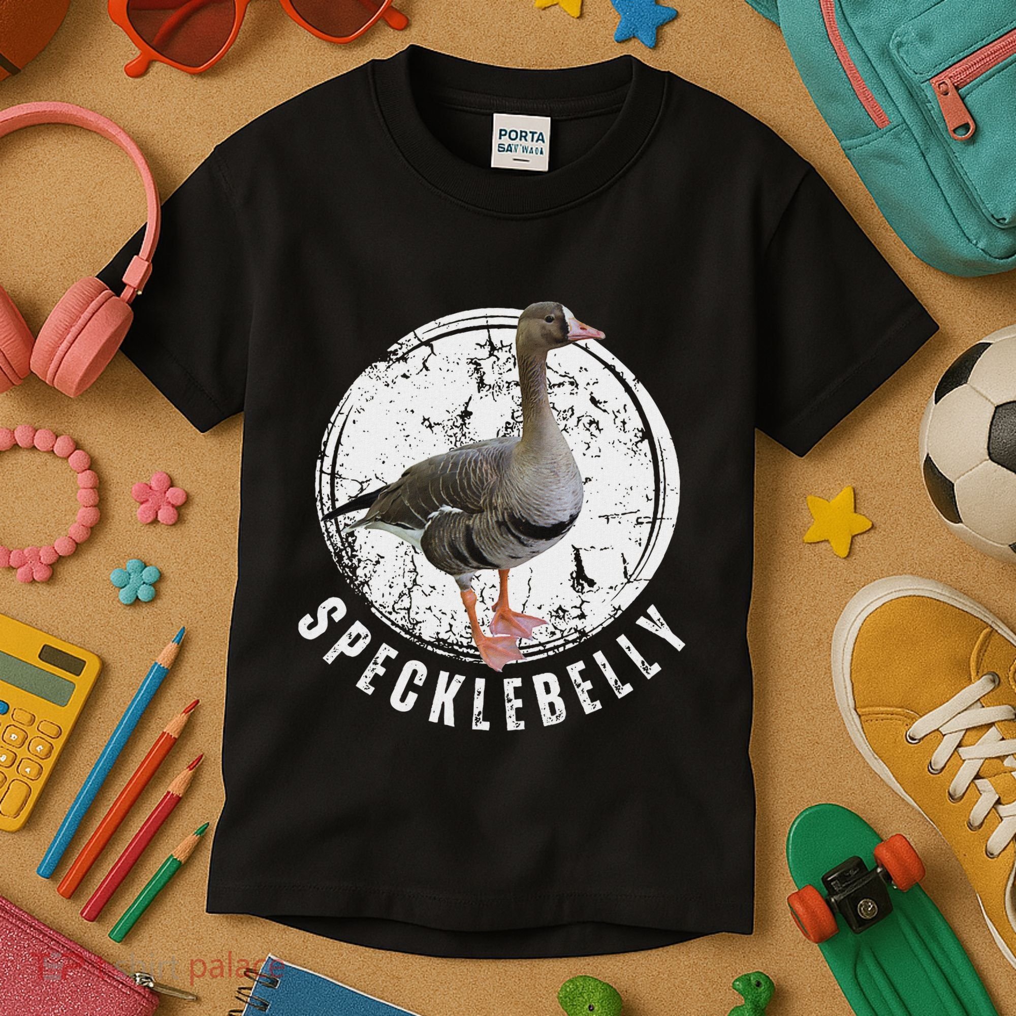 Specklebelly Goose Goose Hunting Speck White Front Kids T-Shirt