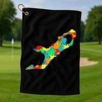 Soccer Goalie Goalkeeper Golf Towel thumb 1