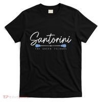Santorini Greece Greek Flag Holiday Souvenir T-Shirt thumb 0