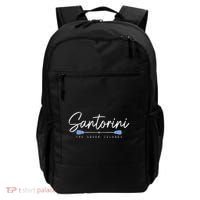 Santorini Greece Greek Flag Holiday Souvenir Backpack thumb 0