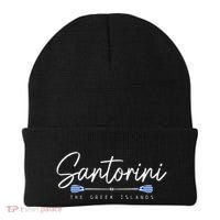 Santorini Greece Greek Flag Holiday Souvenir Beanie thumb 0