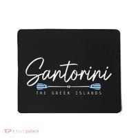 Santorini Greece Greek Flag Holiday Souvenir Mousepad thumb 0