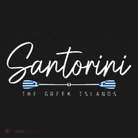 Santorini Greece Greek Flag Holiday Souvenir Mousepad thumb 1