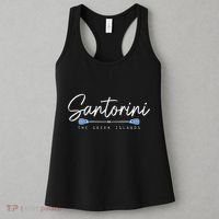 Santorini Greece Greek Flag Holiday Souvenir Women's Tank Top thumb 3
