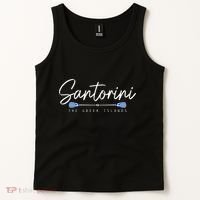 Santorini Greece Greek Flag Holiday Souvenir Tank Top thumb 2